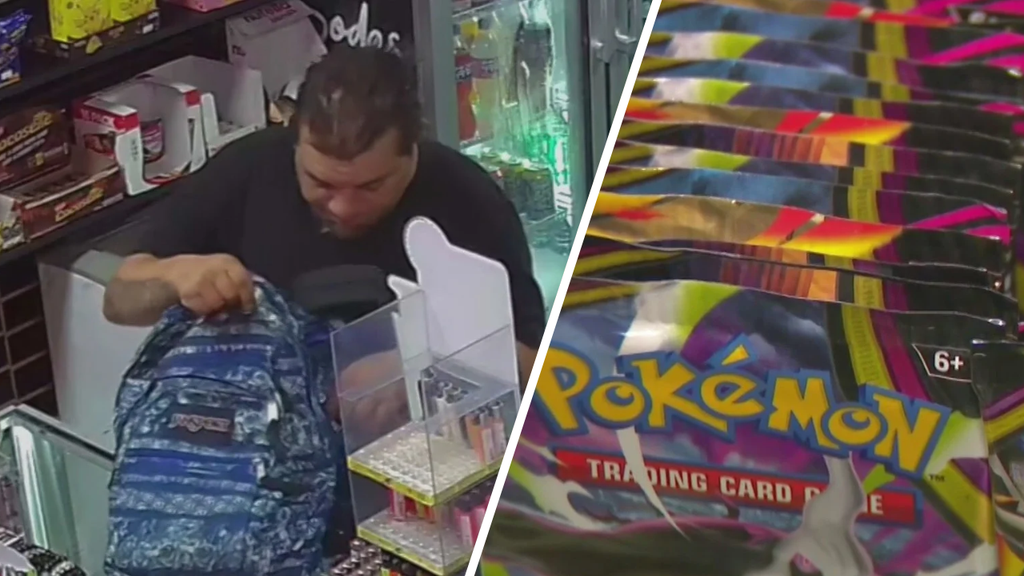 Sweetwater smoke shop owner seeks help identifying man seen on video stealing Pokémon cards — CBS Miami, Boca Raton Business news