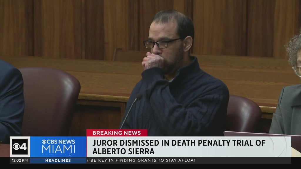 Juror in Alberto Sierra death penalty trial dismissed — CBS Miami, Boca Raton Community news