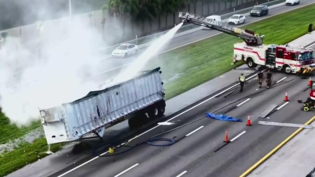 Florida's Turnpike reopens in Broward after truck fire shuts down northbound lanes for hours — CBS Miami, Boca Raton Community news