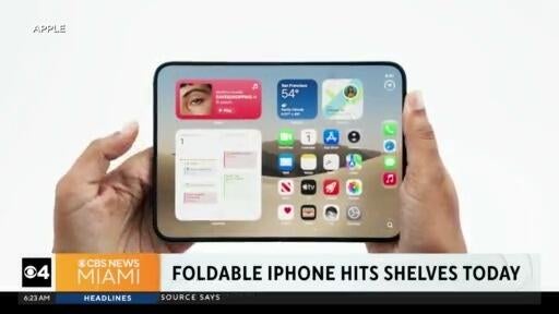 Apple’s first foldable iPhone hits stores nationwide — CBS Miami, Boca Raton Business news