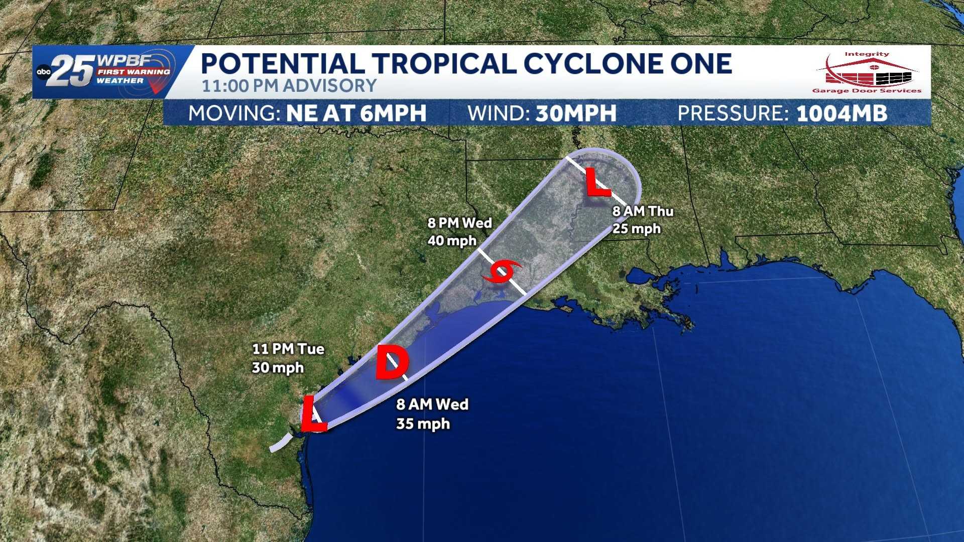 Potential Tropical Cyclone One forms near Texas, expected to cause dangerous flash flooding — WPBF West Palm Beach
