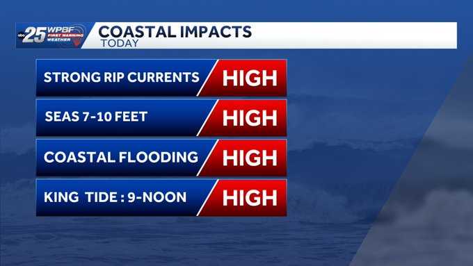 Scattered storms add to South Florida’s coastal flooding — WPBF West Palm Beach