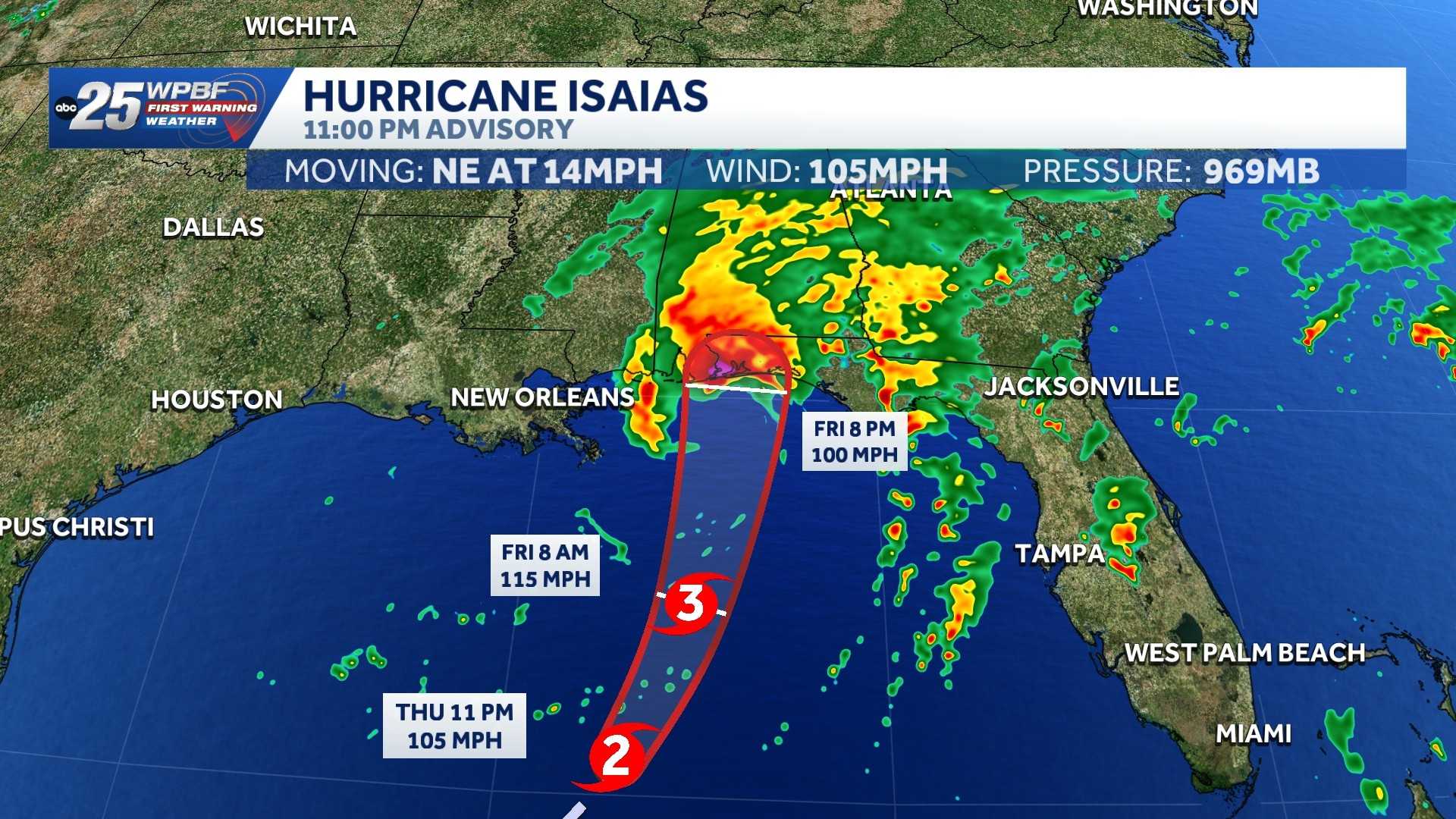 ﻿Hurricane Isaias forecast to reach major hurricane strength before landfall — WPBF West Palm Beach