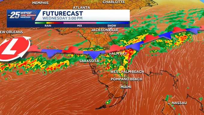 Stalled front keeps rain and storms in South Florida through week — WPBF West Palm Beach