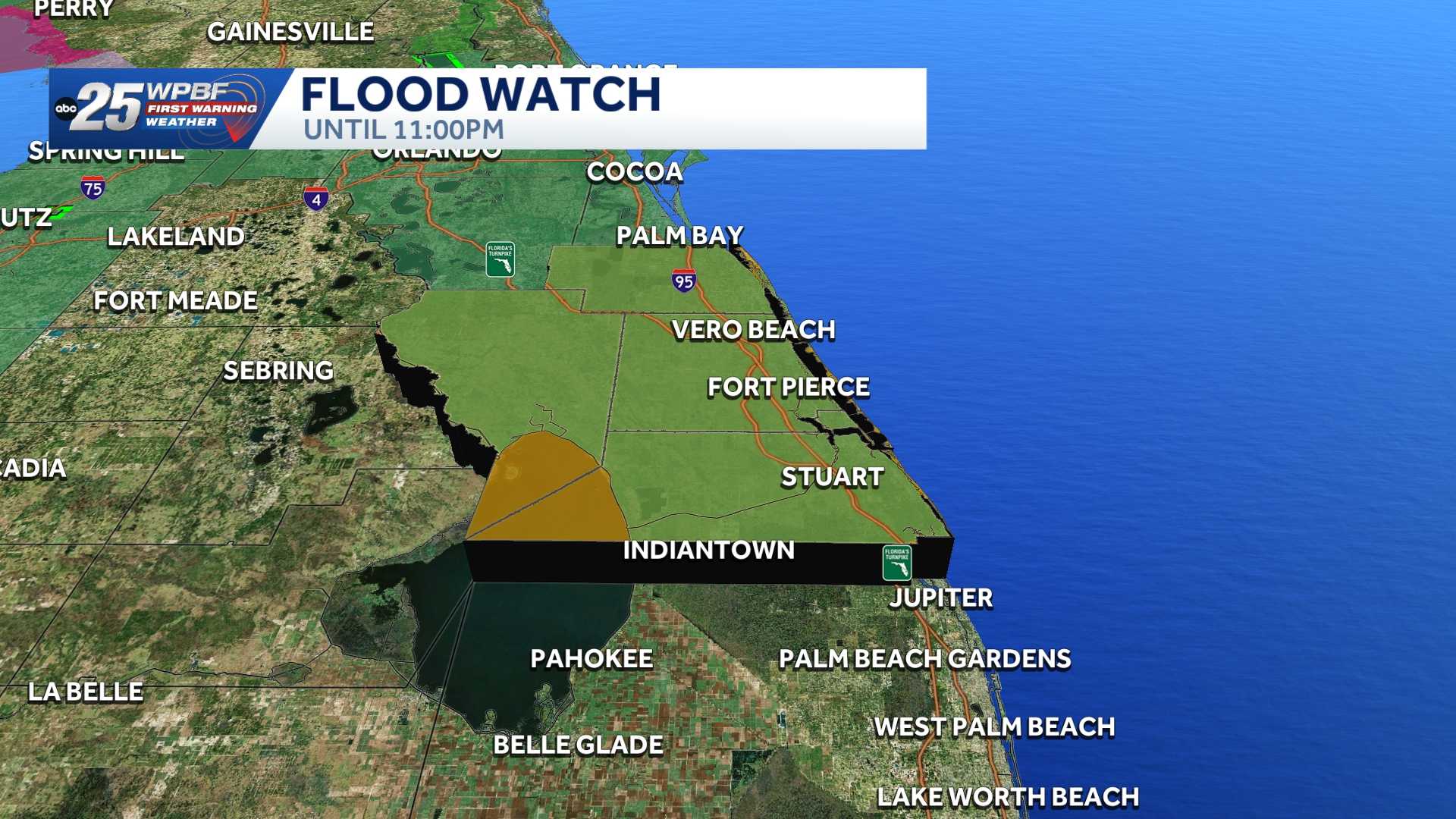 Flood watch issued for Treasure Coast and Okeechobee County — WPBF West Palm Beach