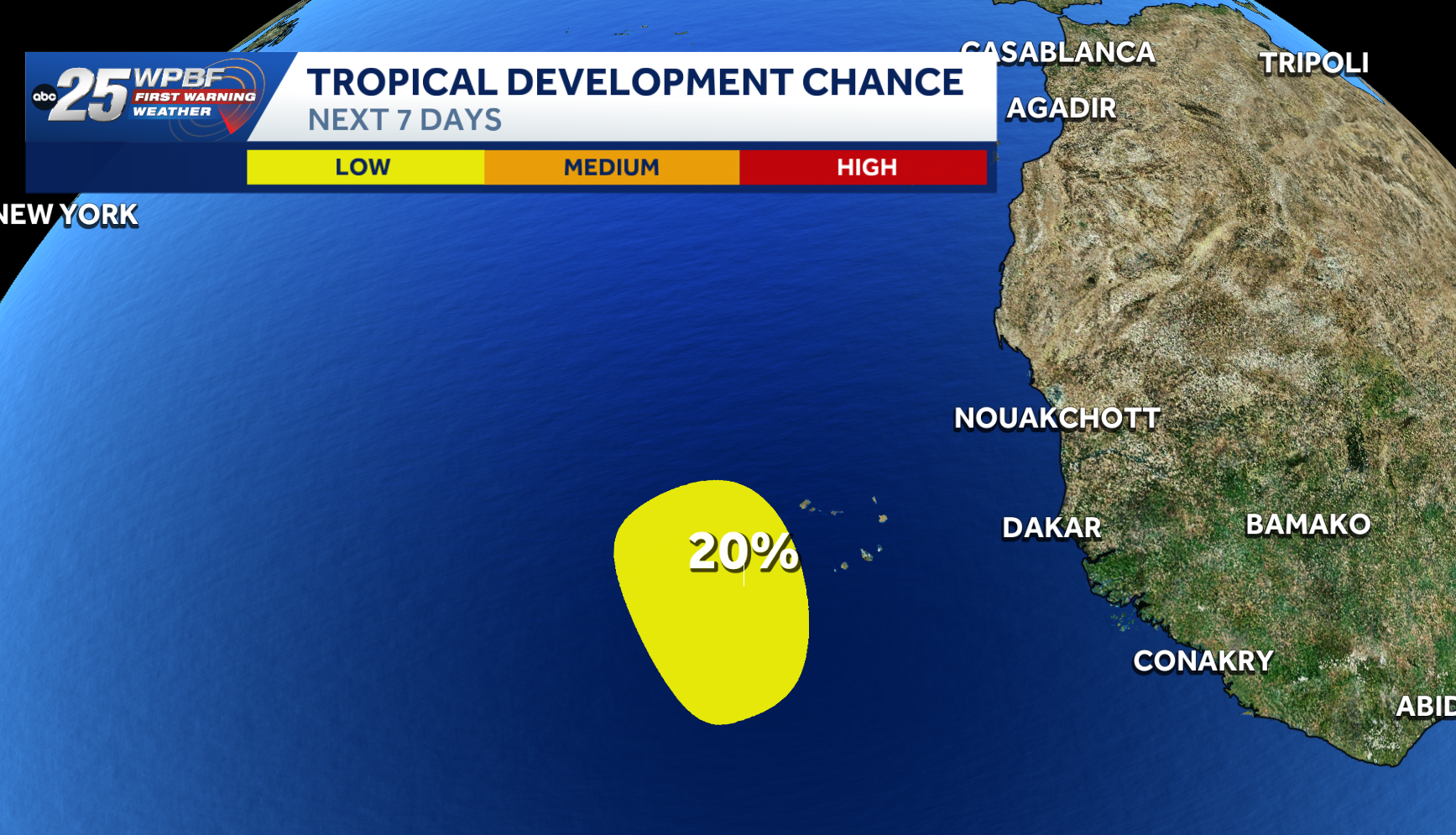 National Hurricane Center tracks low-pressure system near Cabo Verde Islands — WPBF West Palm Beach