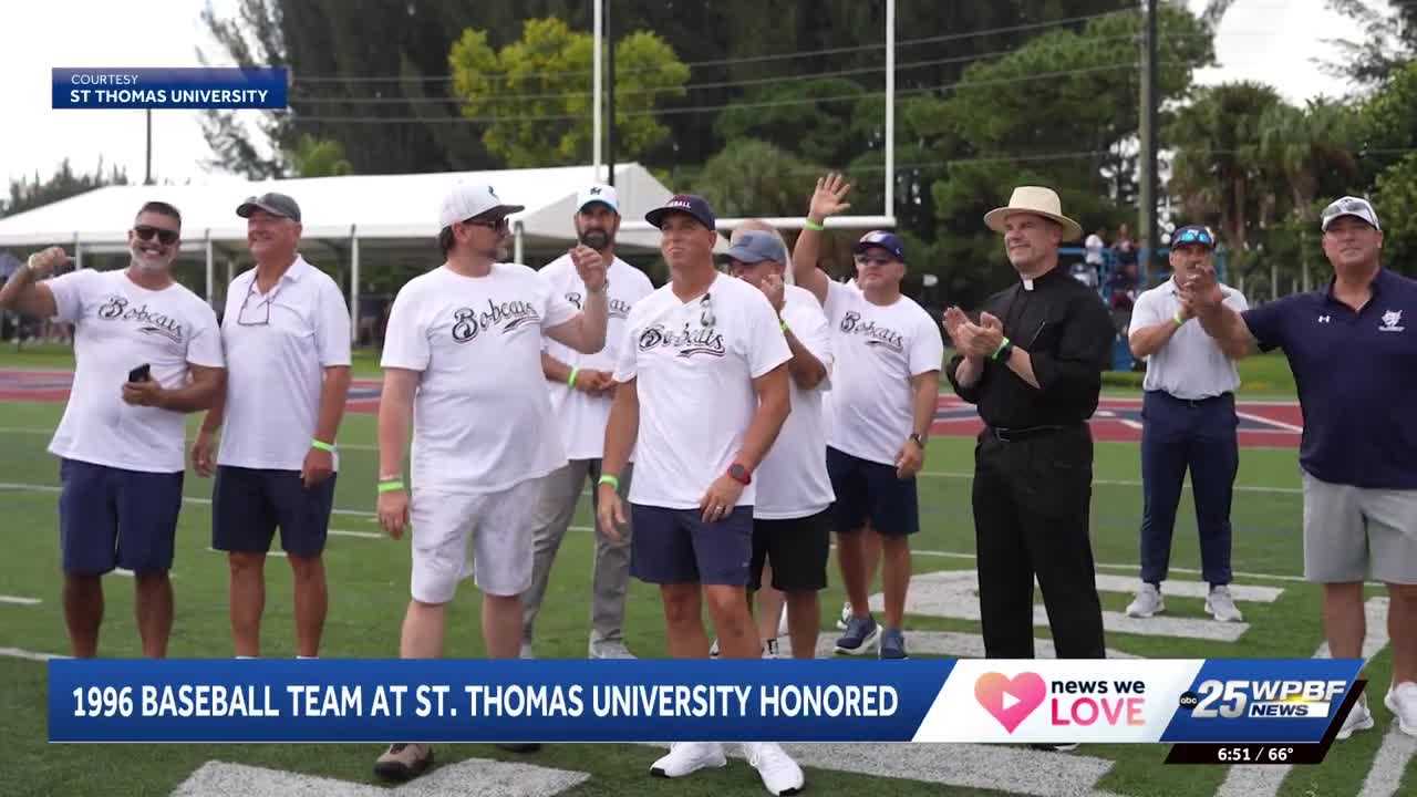 St. Thomas University honors 1996 baseball team during homecoming weekend — WPBF West Palm Beach, Boca Raton Schools news