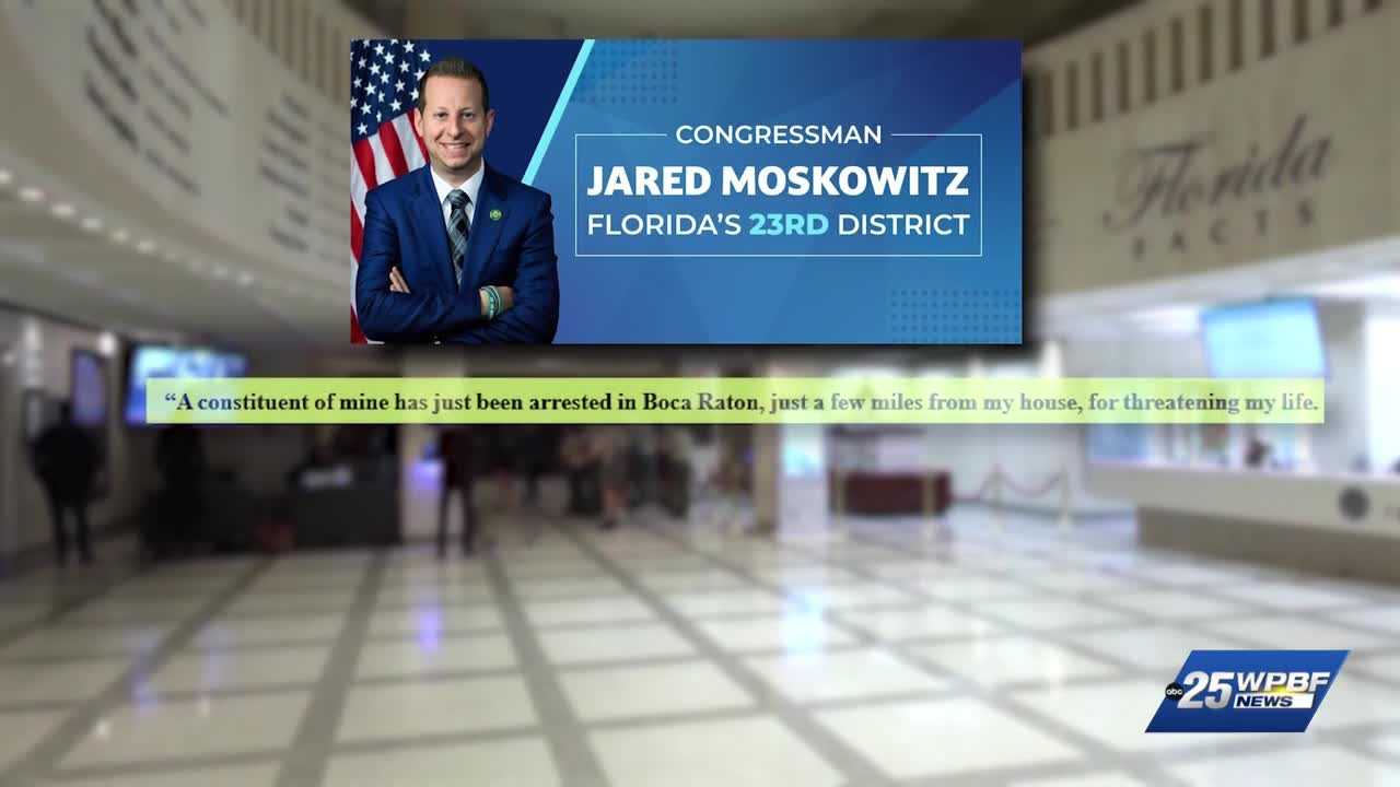 Congressman Jared Moskowitz says neighbor arrested for threatening his life — WPBF West Palm Beach, Boca Raton Community news