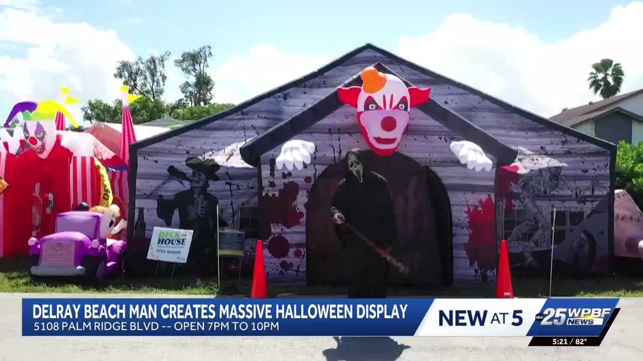 Delray Beach man builds biggest haunted house yet in his front yard for free Halloween fun — WPBF West Palm Beach, Boca Raton Community news