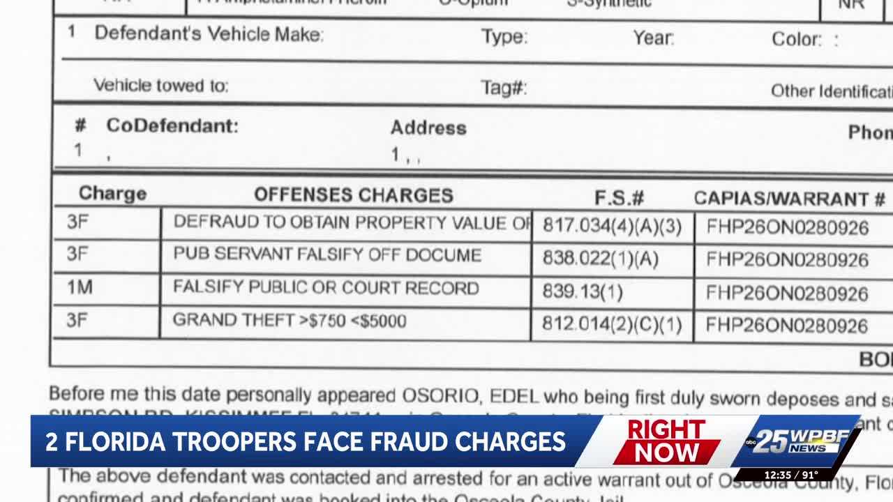 Former Florida Highway Patrol officers charged with fraud and grand theft — WPBF West Palm Beach, Boca Raton Community news